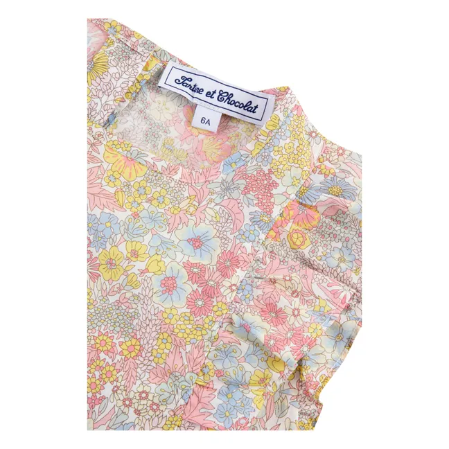 Floral blouse and shorts | Pink
