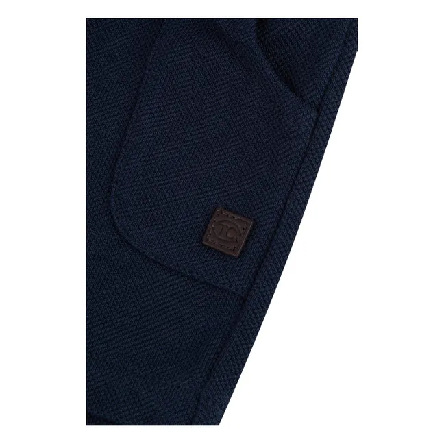 Textured Shorts | Navy blue