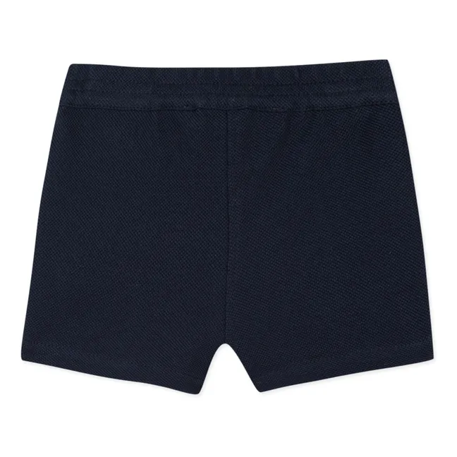 Pantalón corto de lino con cordón | Azul Marino