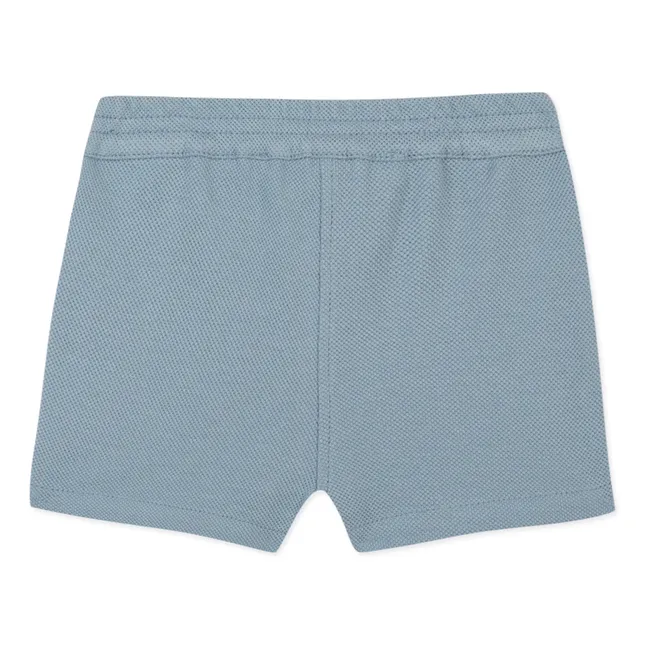Pantalón corto de lino con cordón | Azul