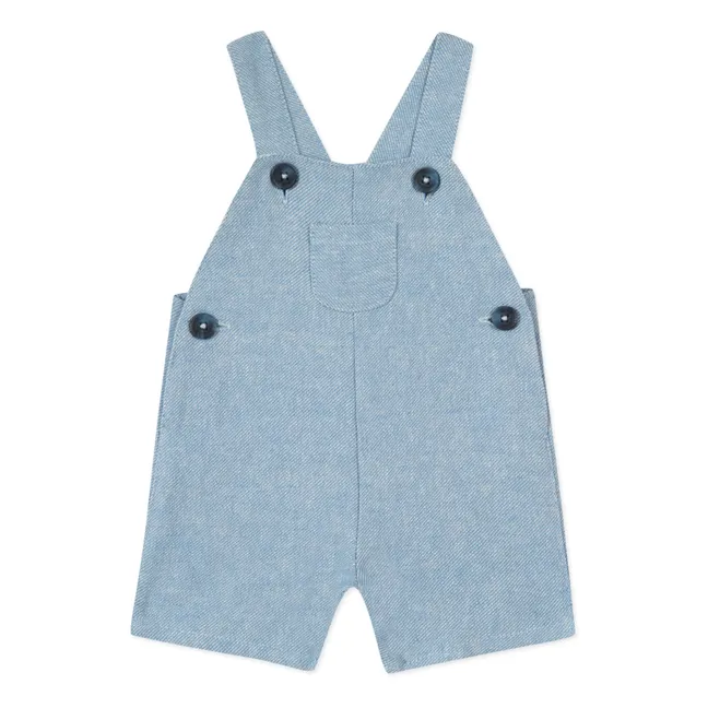 Textured overalls | Blue