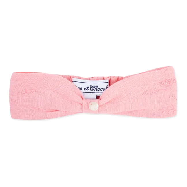Embroidered headband | Candy pink