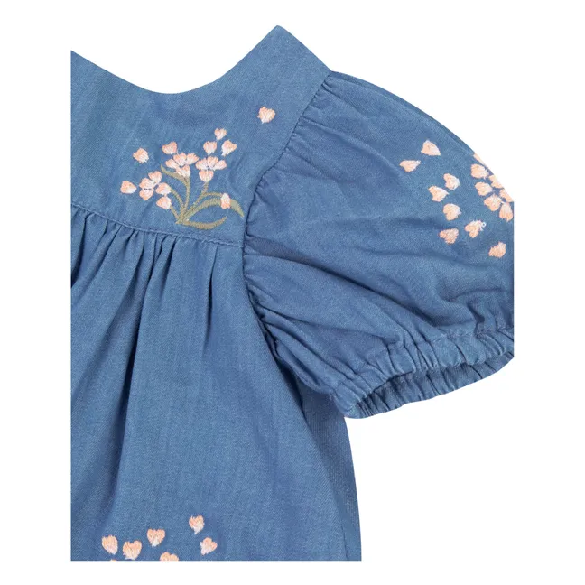 Embroidered Dress | Blue
