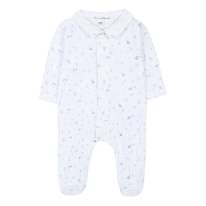 Pyjama Côtelé | Blanc- Image produit n°0