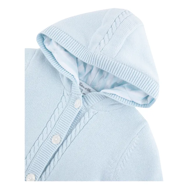 Knitted Jacket | Light blue