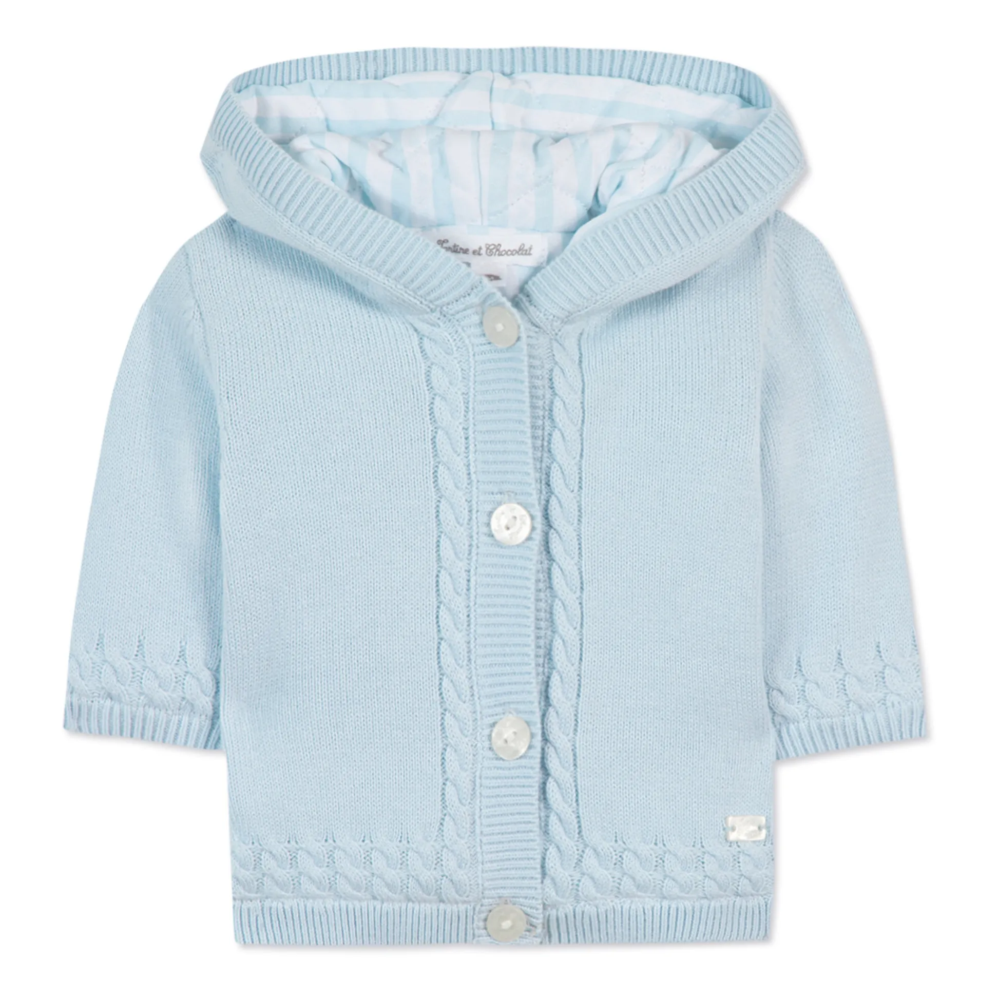 Tartine Et Chocolat Light Blue Knitted Jacket