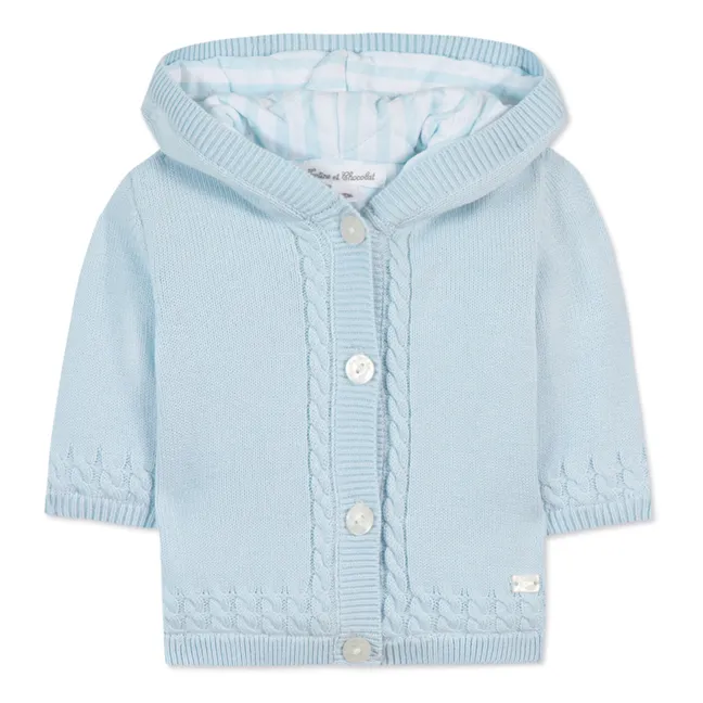 Knitted Jacket | Light blue