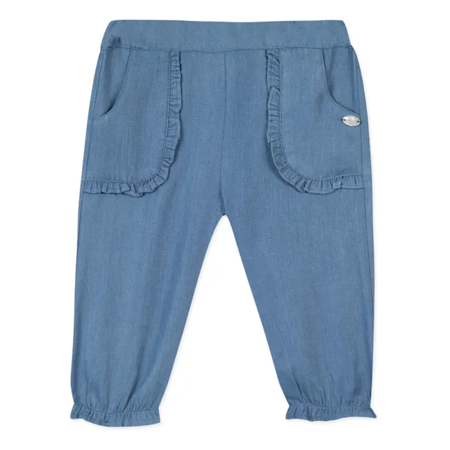 Pantalon à Volants | Bleu