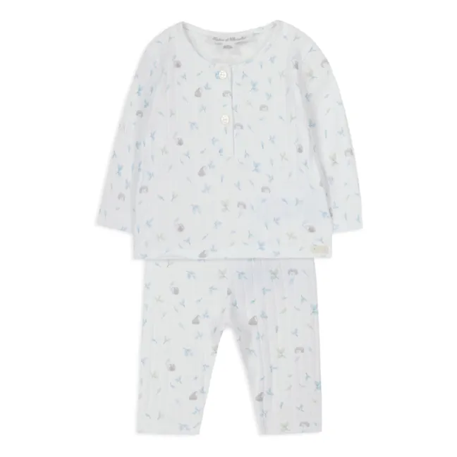 Ribbed Pyjama Set | White