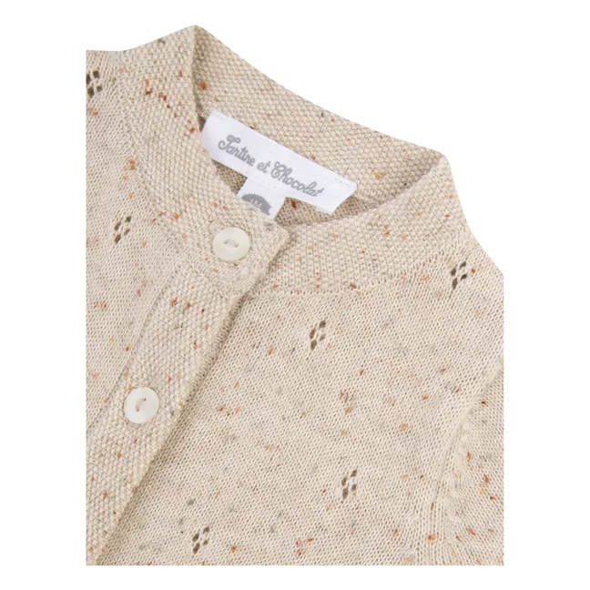 Combinaison en Maille | Beige chiné