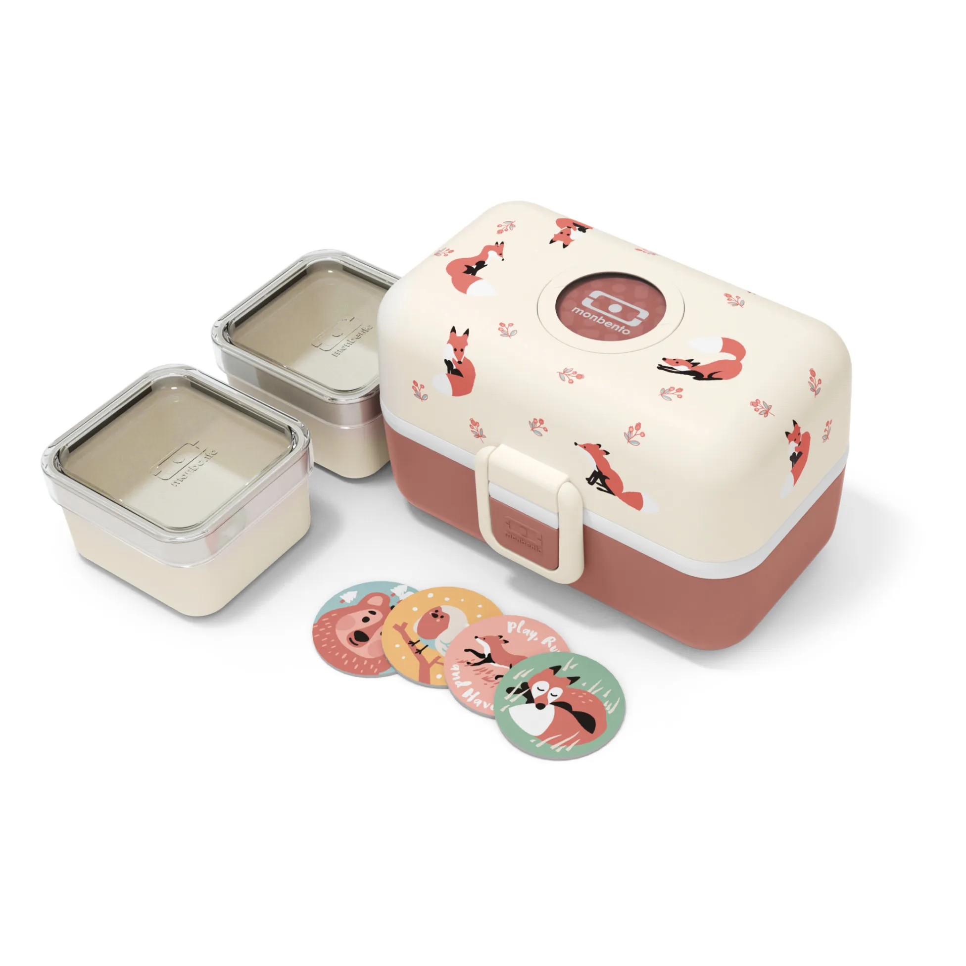 Monbento Dusty Pink Mb Tresor Adaptable Children's Bento With 3 Compartments