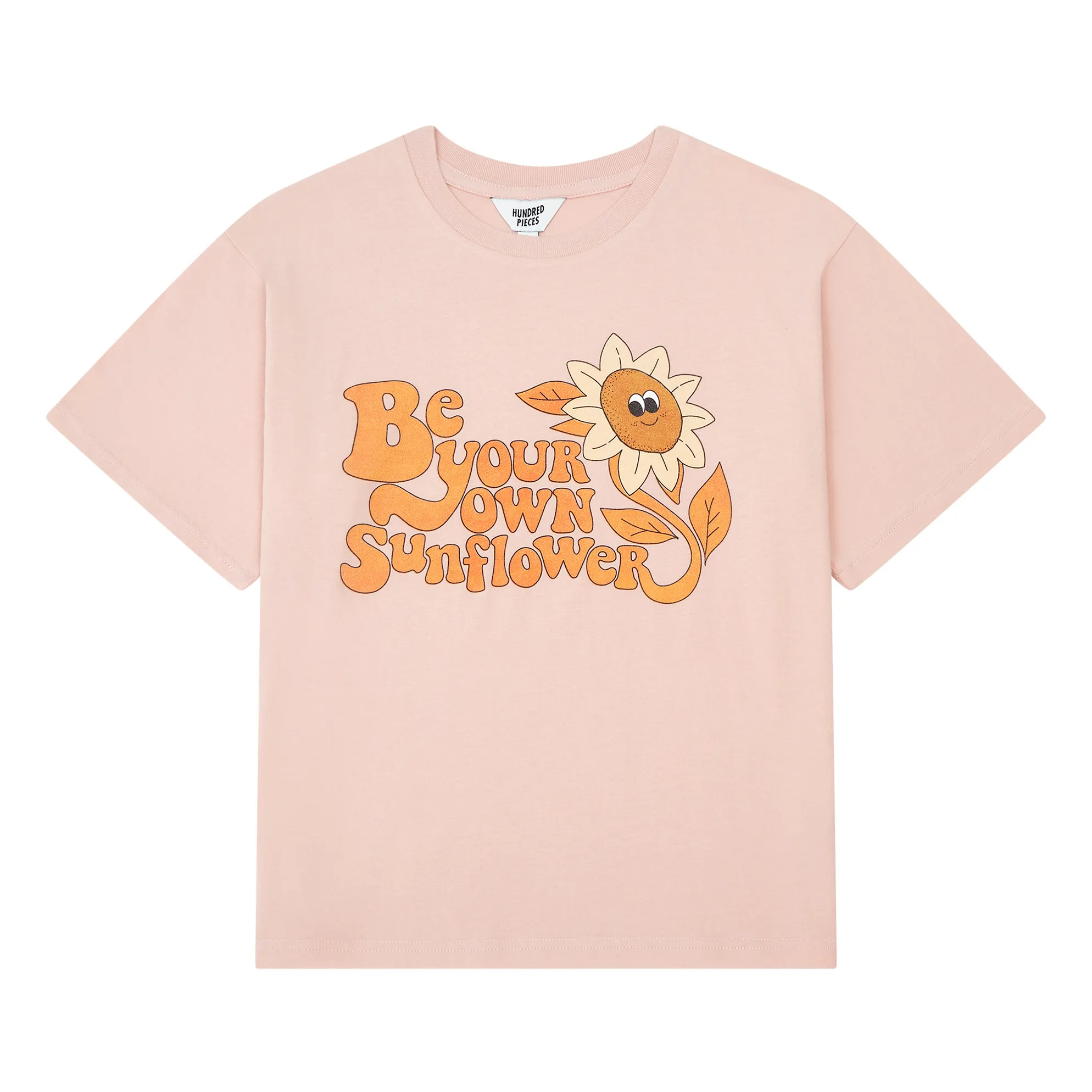 Hundred Pieces Powder Pink Organic Cotton Short Sleeve T-Shirt