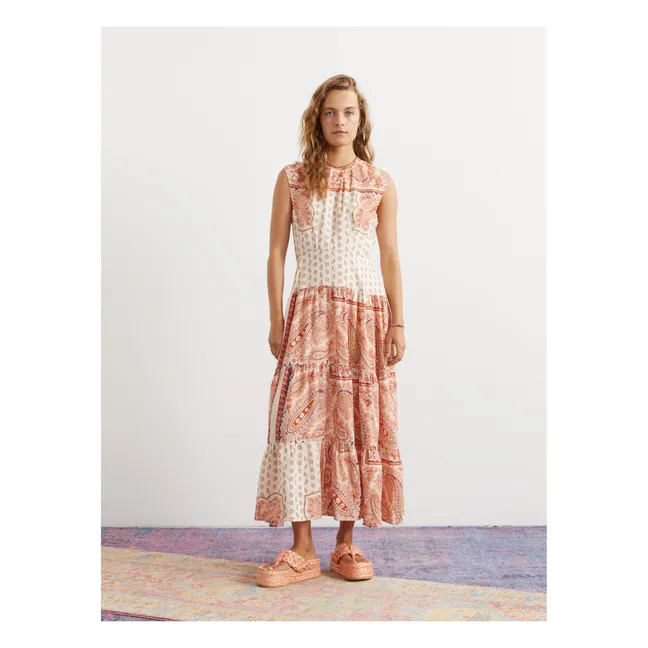 Maxi Linen Tie Dress | Pink