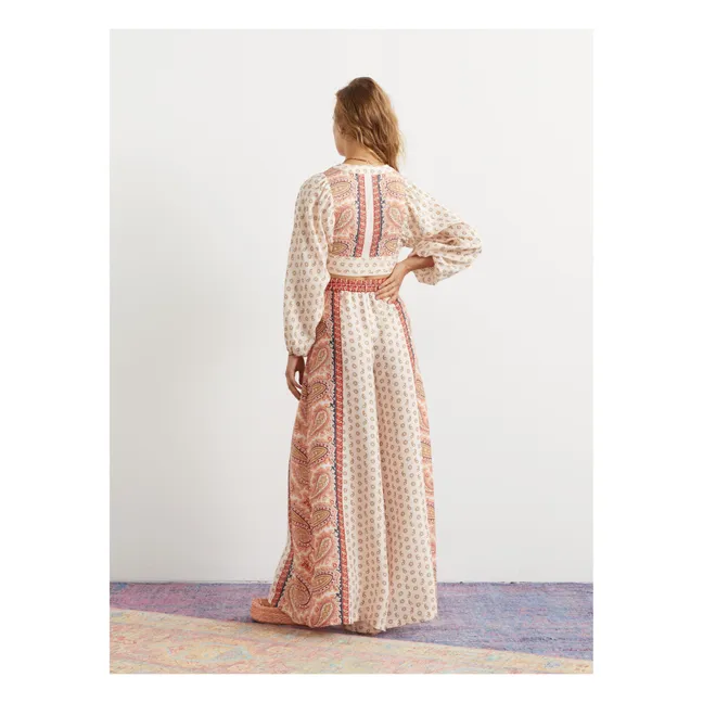 Top Tie Batwing in lino | Rosa