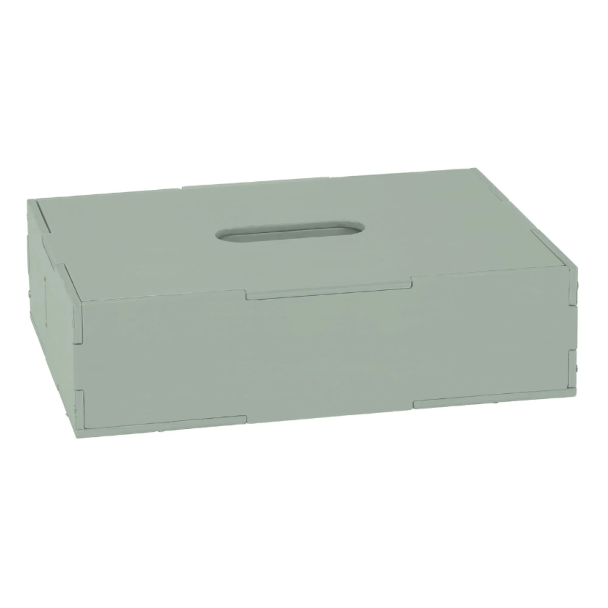 Nofred Olive Green Storage Box With Wooden Lid