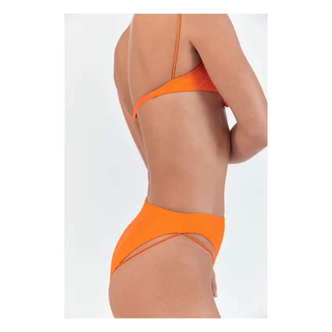 Slip bikini a vita alta | Arancione