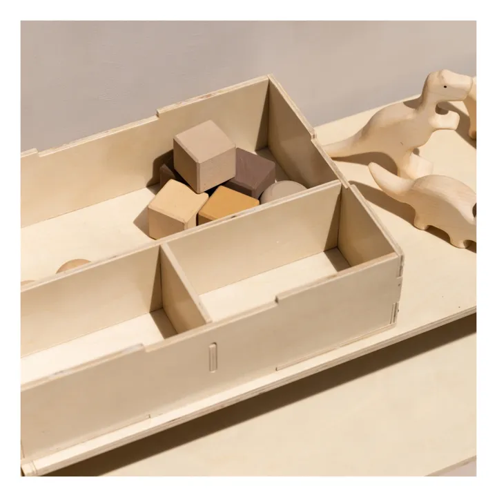Caja con tapa de madera | Bois clair- Imagen del producto n°0