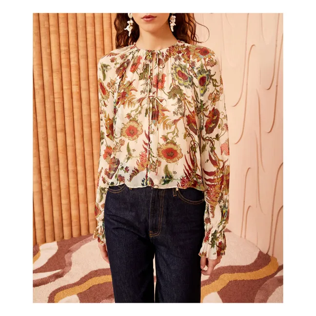 Bernadette Silk blouse | Pale pink
