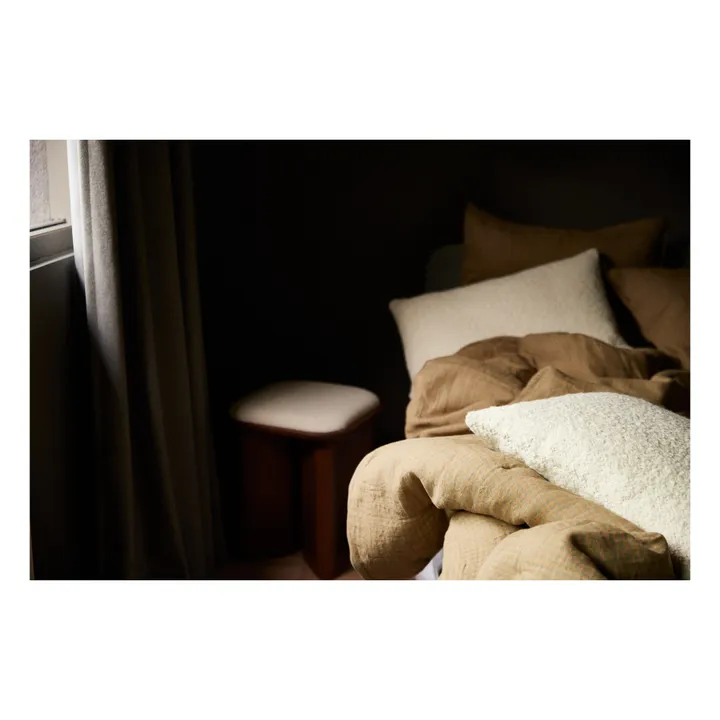 Housse de couette en lin lavé | Gris soie- Image produit n°2