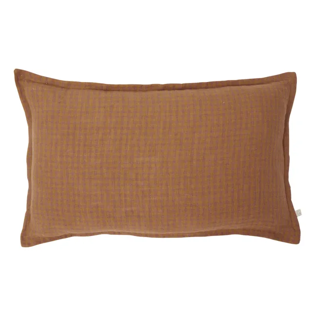 Taormina Vichy cushion cover | Dusty Pink