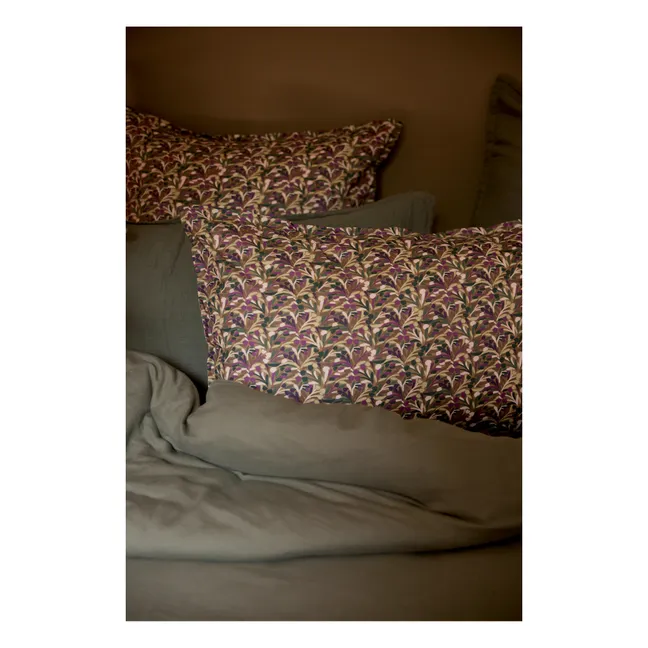 Printed percale pillowcases | Purple