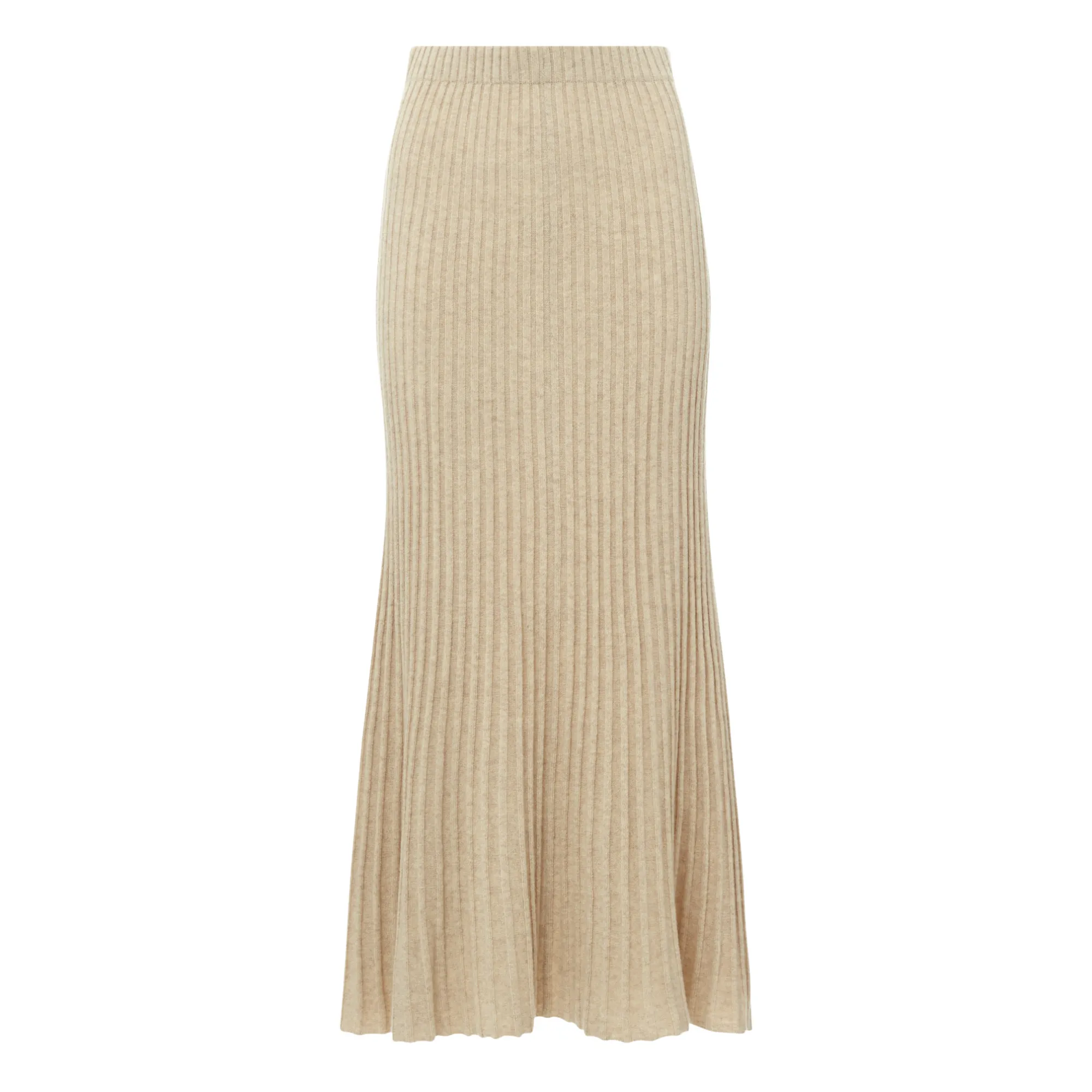 By Malene Birger Beige Hevina Wool Skirt