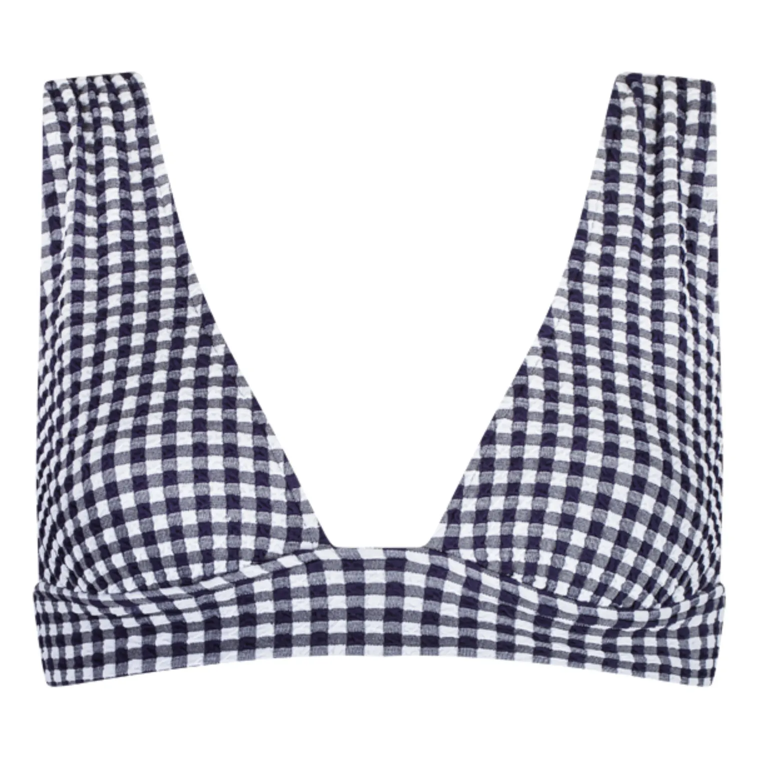 Haut de Maillot L'Ensorcelant Vichy | Bleu marine- Image produit n°0