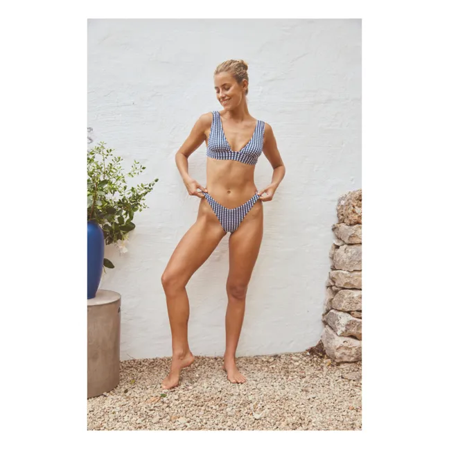 Haut de Maillot L'Ensorcelant Vichy | Bleu marine