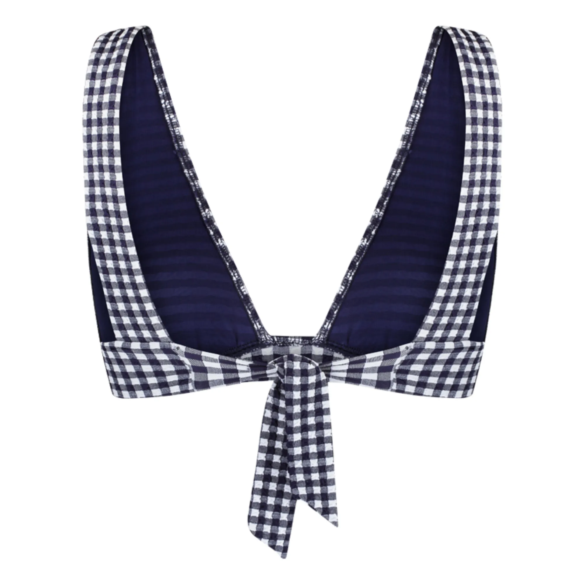 Haut de Maillot L'Ensorcelant Vichy | Bleu marine- Image produit n°3