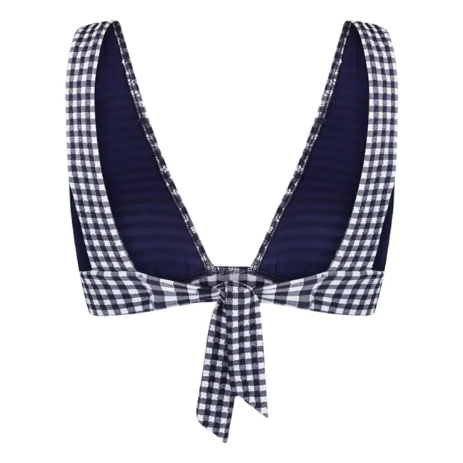 Haut de Maillot L'Ensorcelant Vichy | Bleu marine