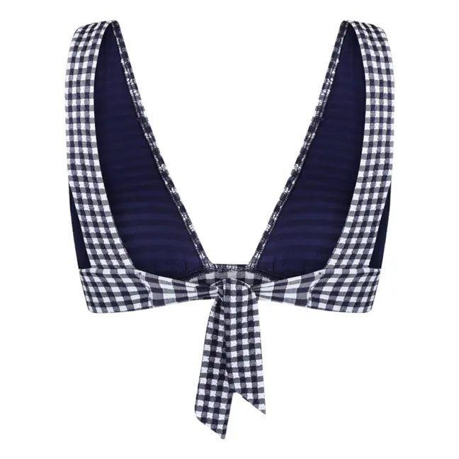 Haut de Maillot L'Ensorcelant Vichy | Bleu marine