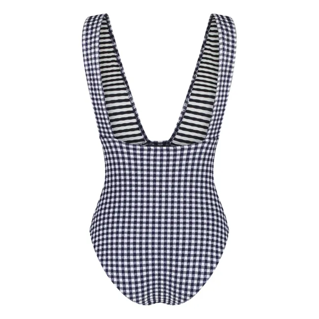 Costume da bagno Le Plongeant Vichy 1-Piece | Blu marino