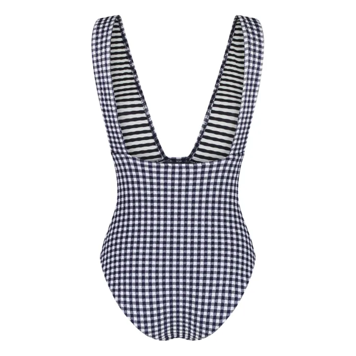 Maillot 1 Pièce Le Plongeant Vichy | Bleu marine- Image produit n°2