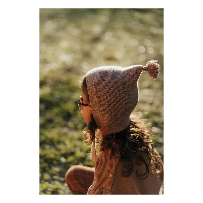 Cappello Pompon in lana | Rosa