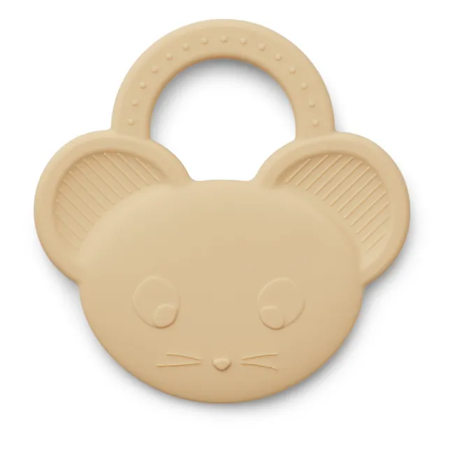 Gemma Silicone Teething Ring | Pale yellow