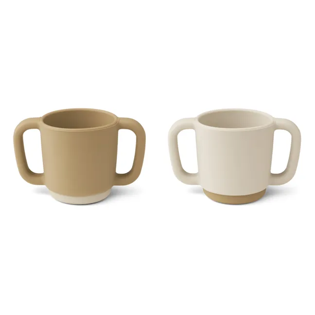Alicia Silicone Learning Cups - Set of 2 | Brown