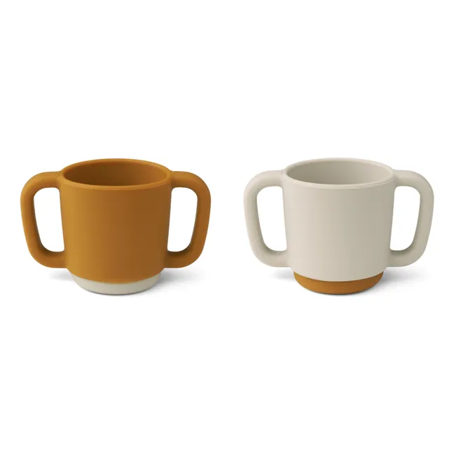 Alicia Silicone Learning Cups - Set of 2 | Caramel