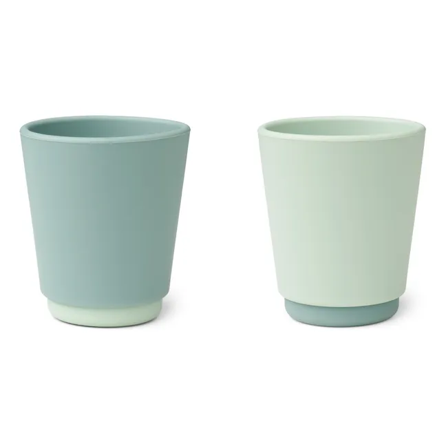 Vasos de silicona Rachel - Juego de 2 | Azul Gris