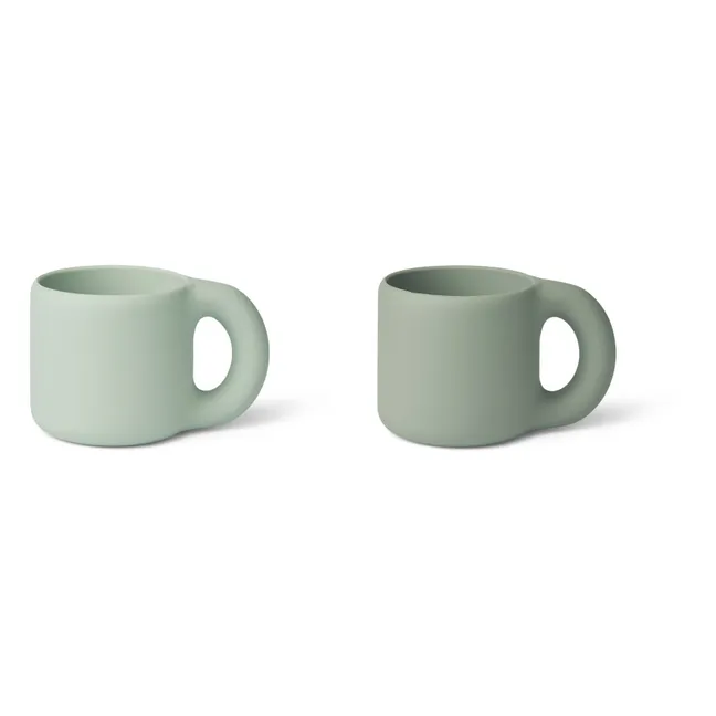 Kylie Silicone Mugs - Set of 2 | Pale green