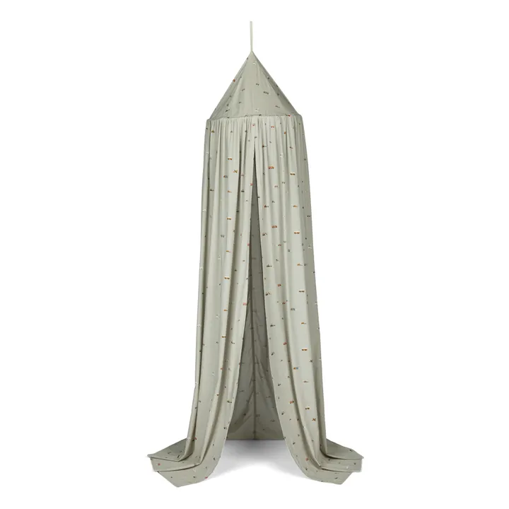 Enzo Organic Cotton Bed Canopy | Grey blue- Product image n°0