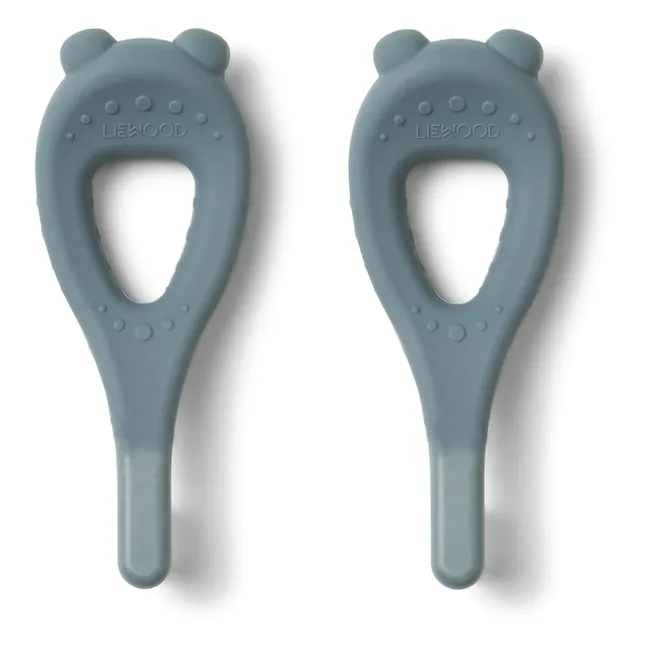 Janelle Silicone Baby Toothbrushes - Set of 2 | Whale blue
