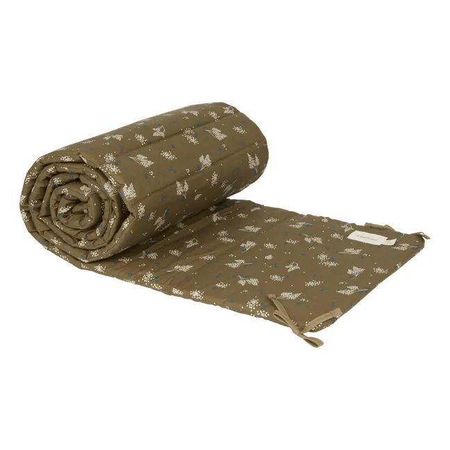 Stories bumper pad in organic cotton | Brown