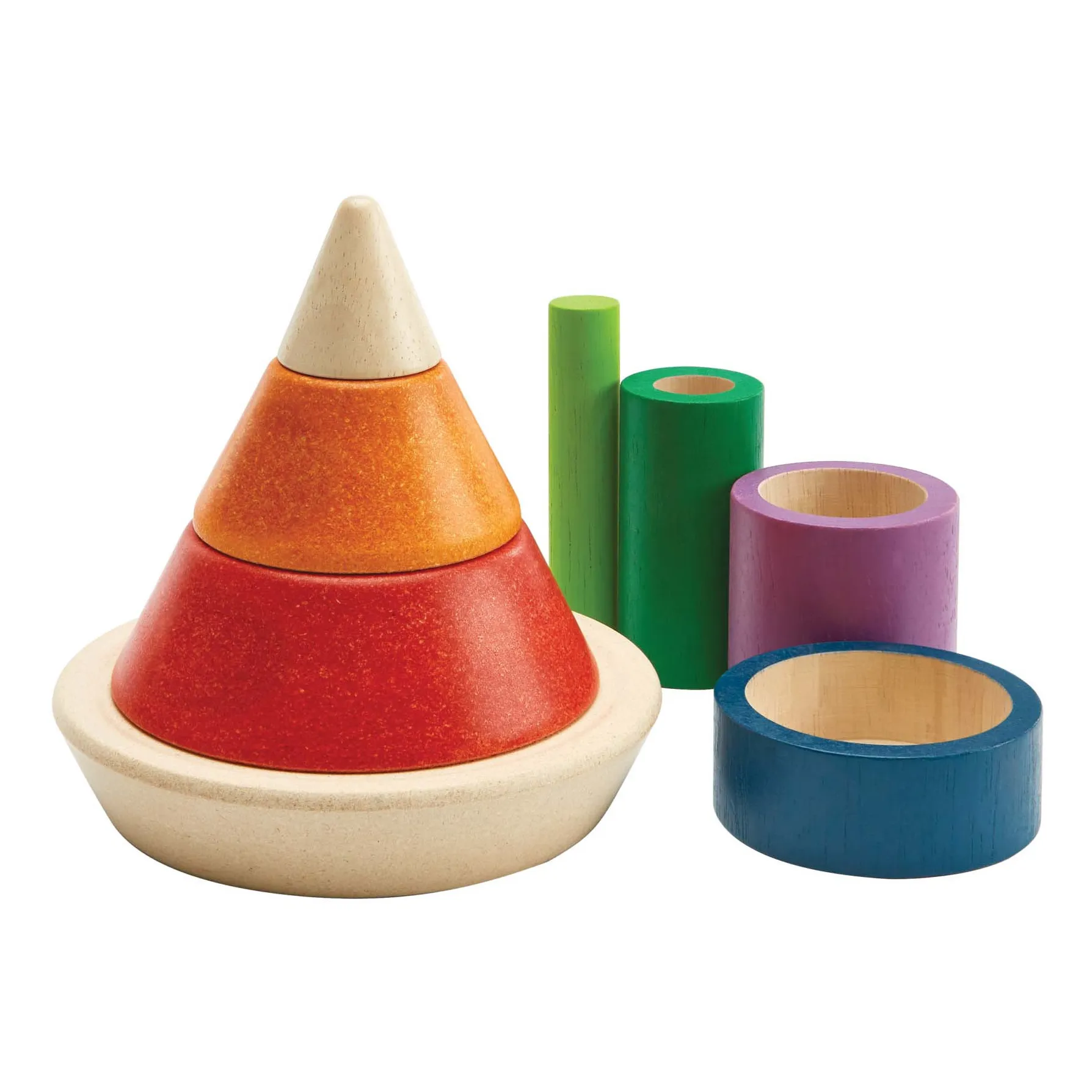 Plan Toys Multicoloured Stack And Nest Pyramid