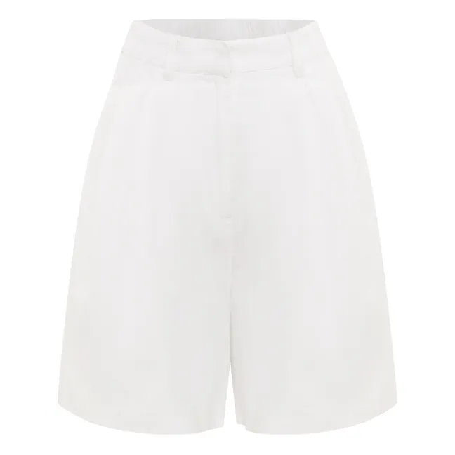 Pantalones cortos de lino Marchello | Marfil