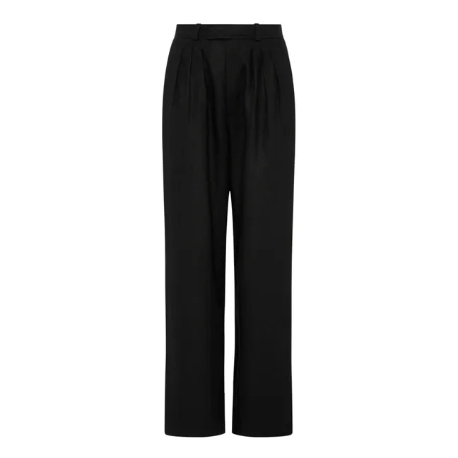 Pantalones Louis de lino | Negro