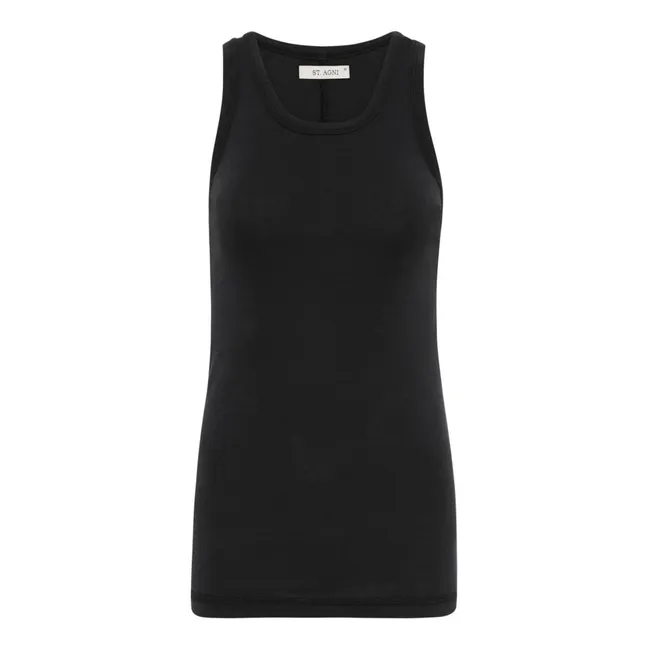 Débardeur Singlet Coton Bio | Noir