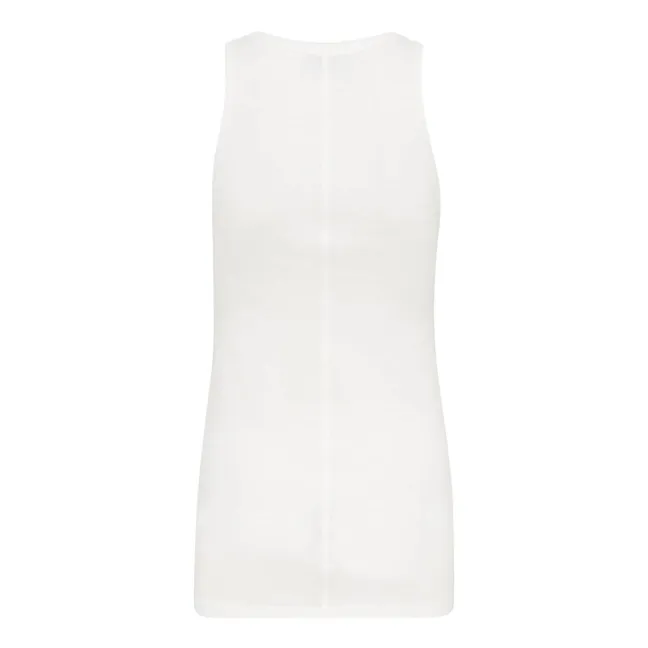 Organic Cotton Singlet Tank Top | White
