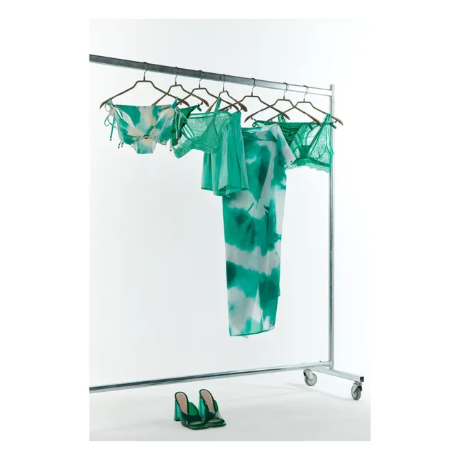 Top de traje de baño Jolly Tie & Dye | Verde