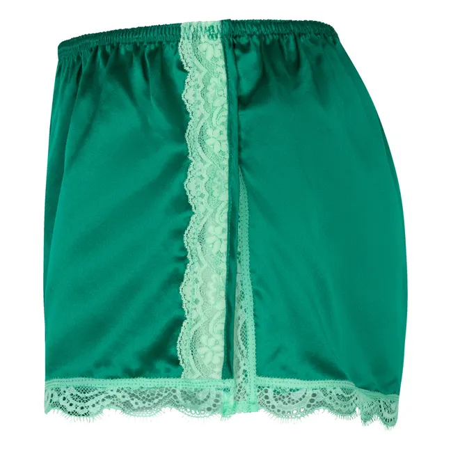 Apollo Silk Pyjama Shorts | Green