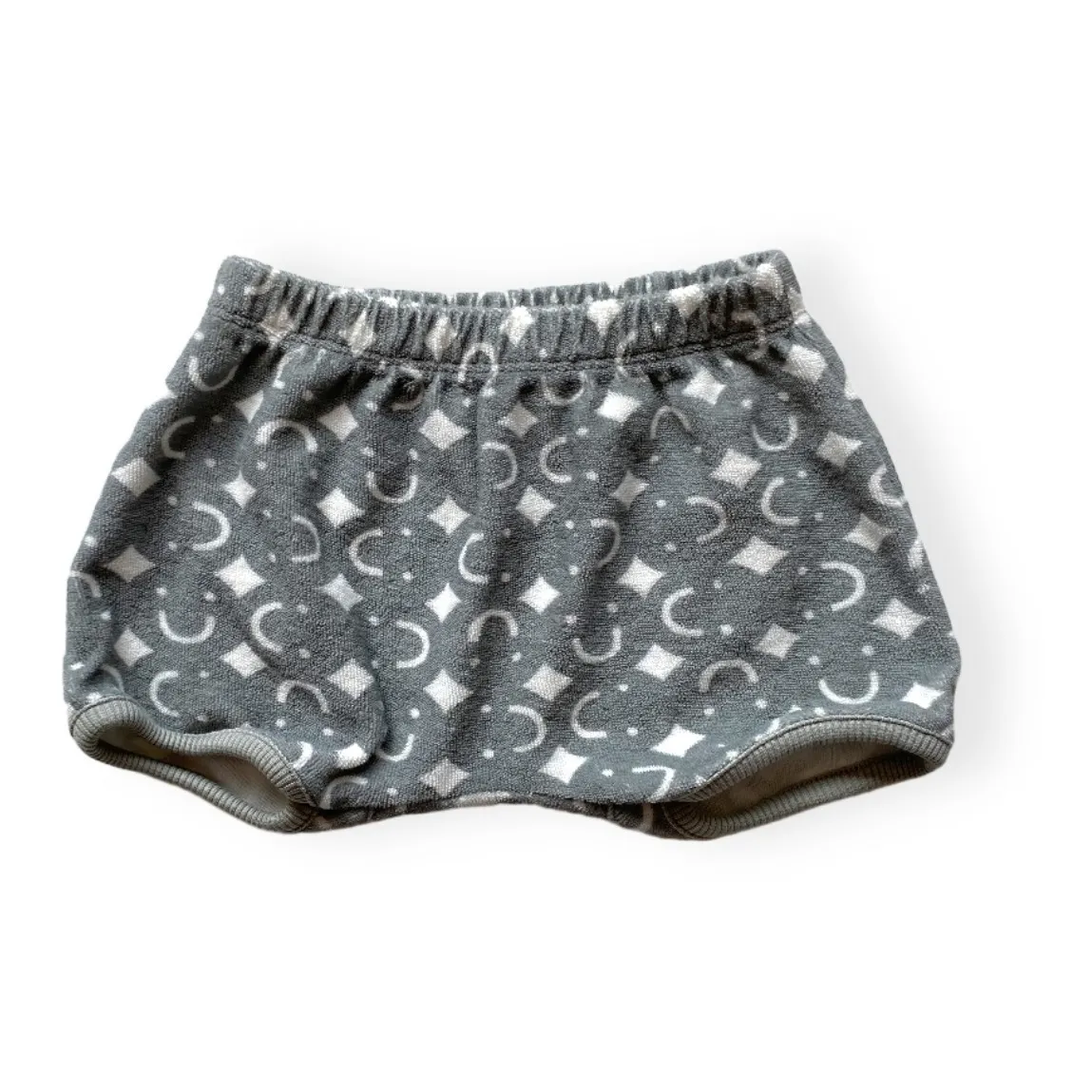 Gold, Olalala Bluish Grey Soy Face Organic Cotton Towelling Shorts